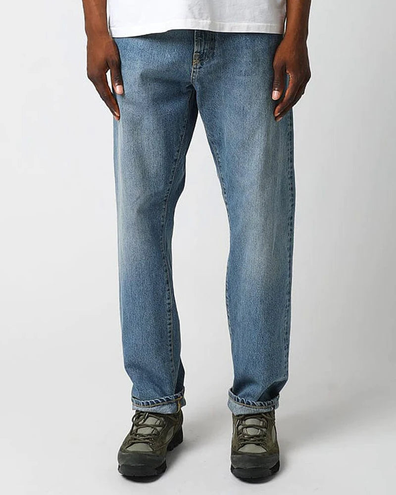 Organic Italian 5 Pocket Jean - Bleach Wash