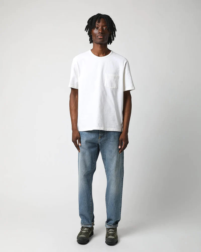 Organic Italian 5 Pocket Jean - Bleach Wash