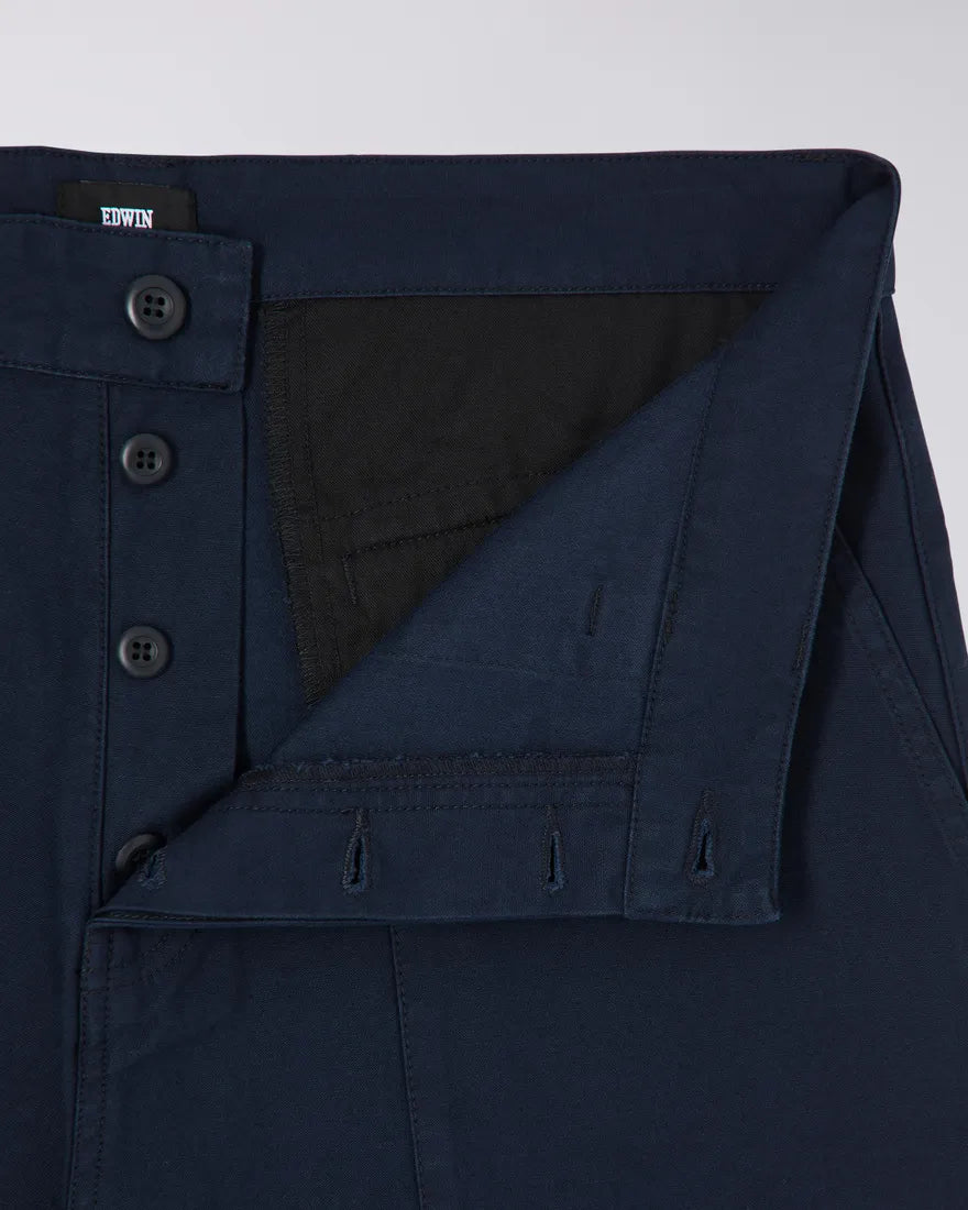 Block Short Black Sateen - Navy Blazer Enzyme