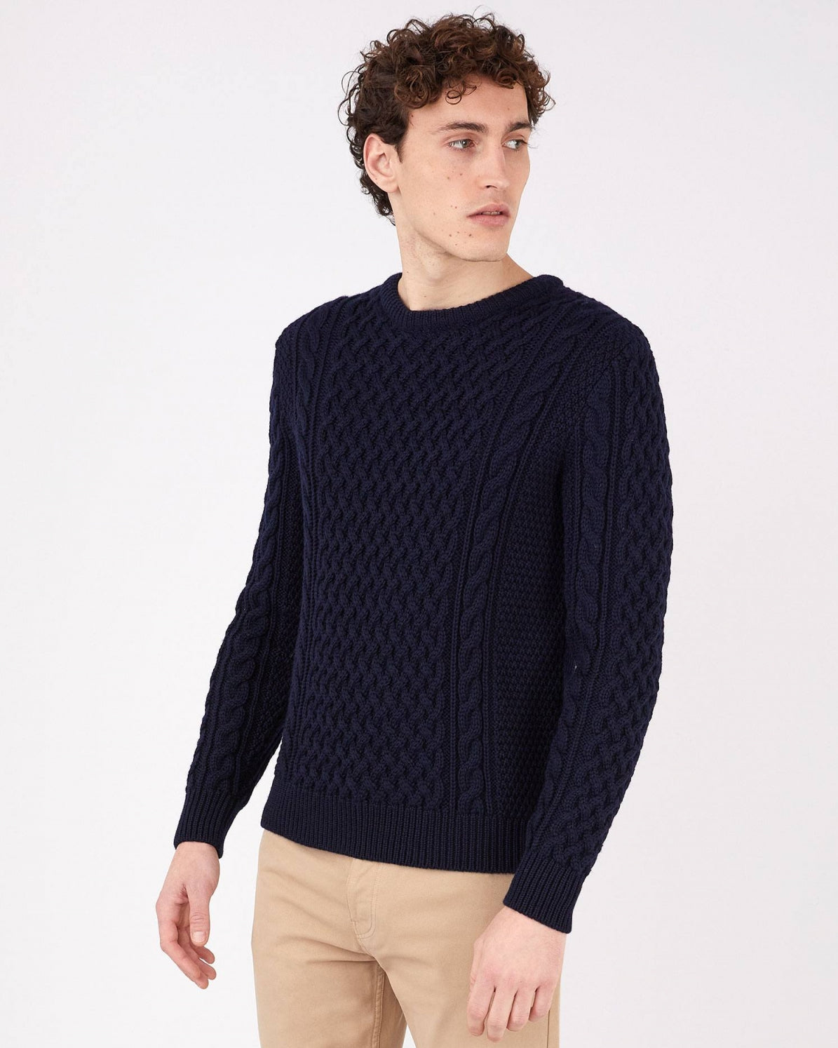 Cable Jumper - Navy