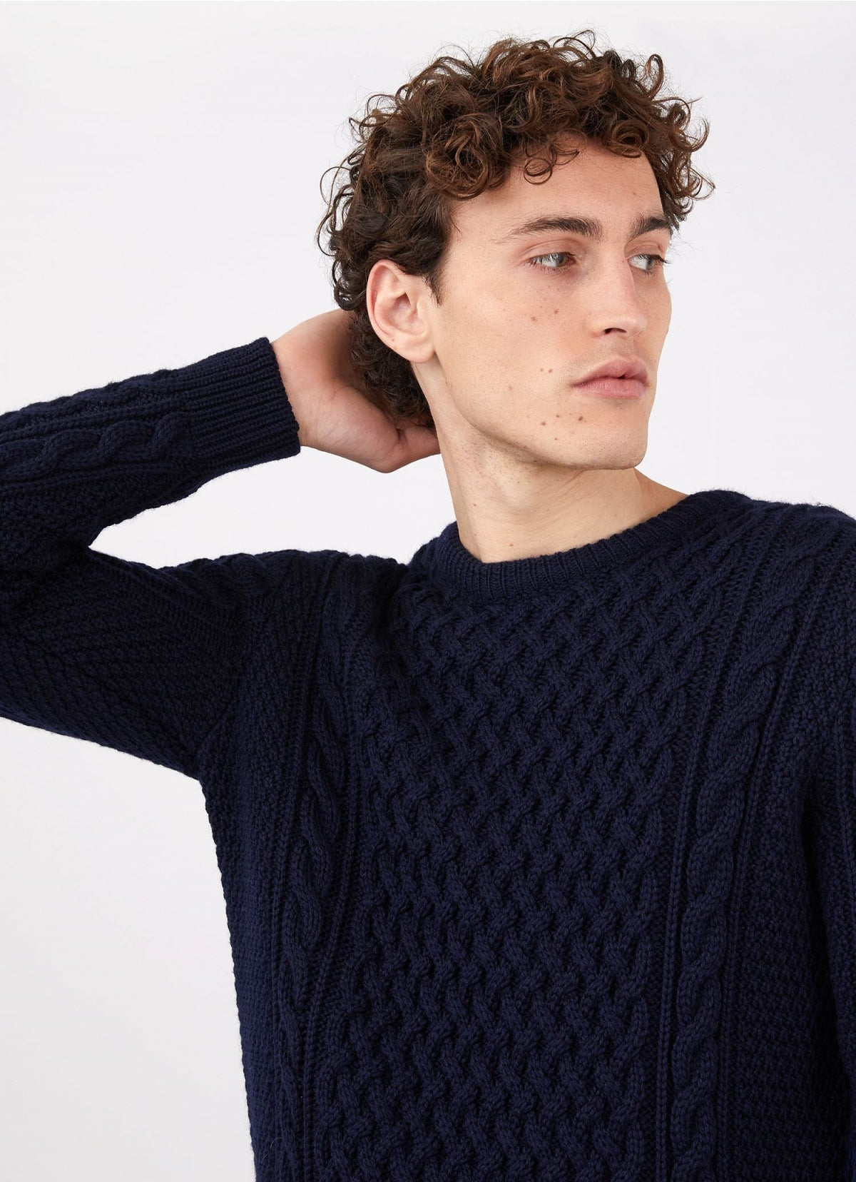 Cable Jumper - Navy
