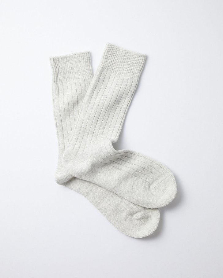 Cotton Wool Ribbed Crew Socks