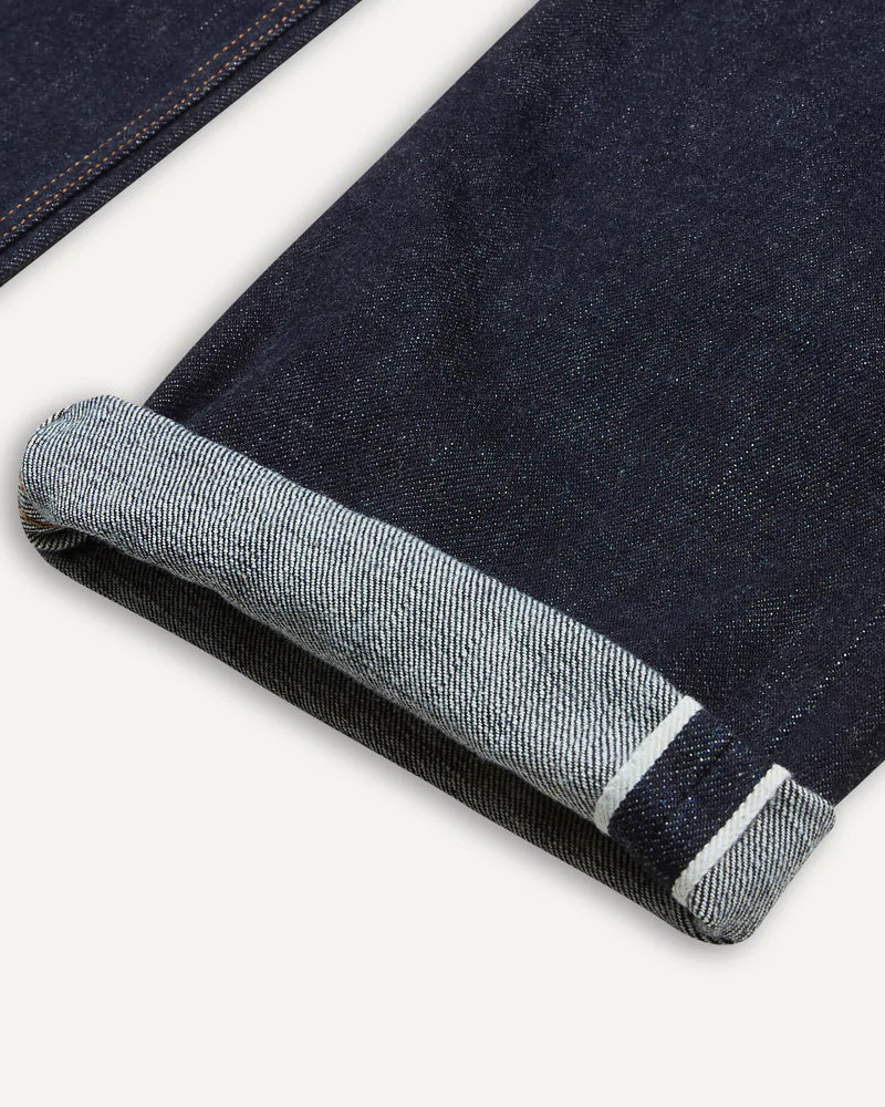 14.2oz Japanese Selvedge Denim Five-Pocket Jeans - Indigo Rinse