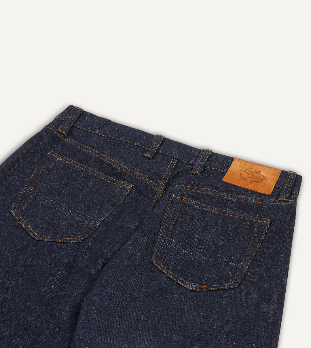 14.2oz Japanese Selvedge Denim Five-Pocket Jeans - Indigo Rinse