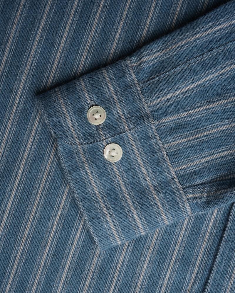 Flannel Stripe Shirt - Pastel Blue