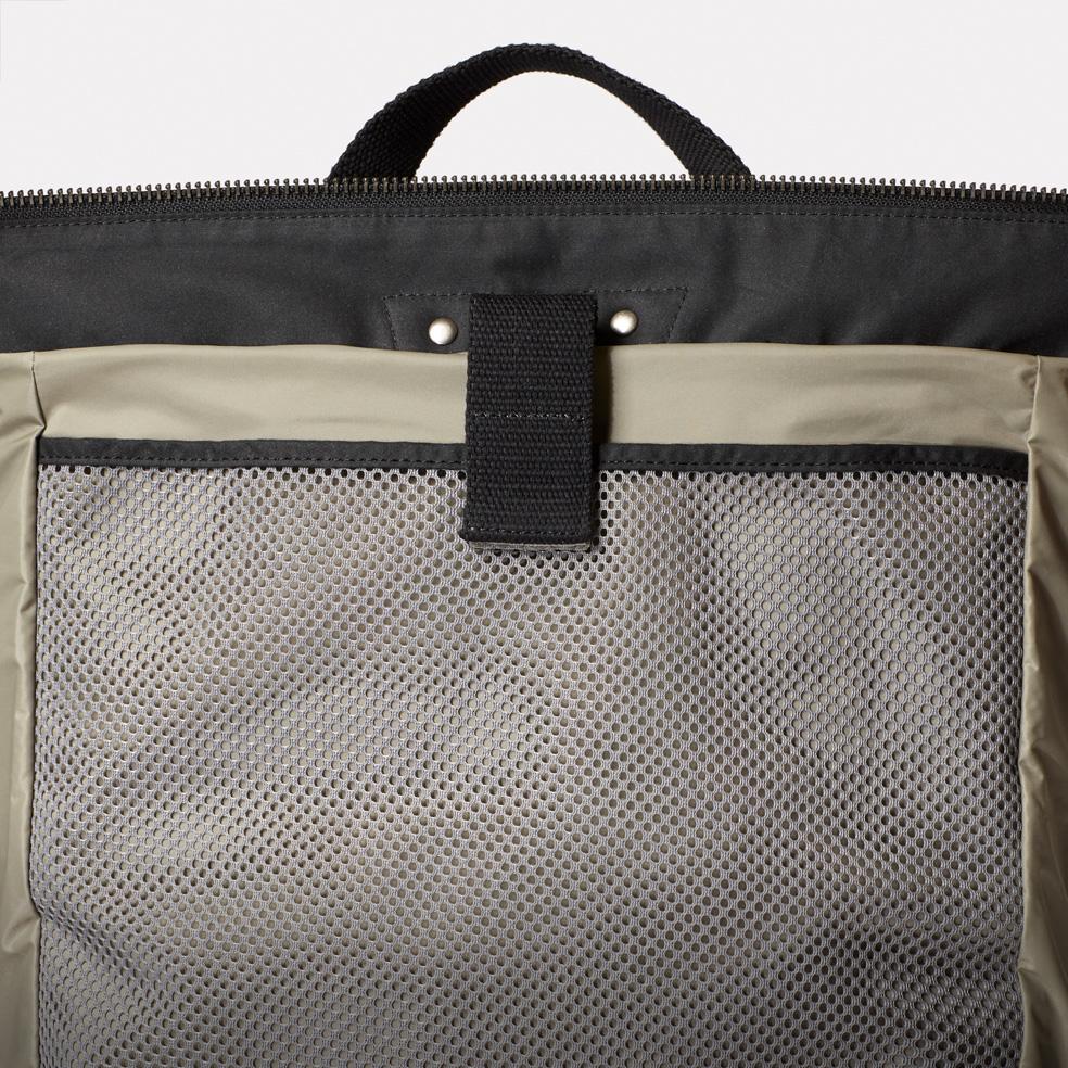 Fin Waxed Cotton Backpack - Black