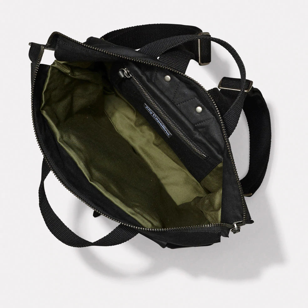 Frances Waxed Cotton Rucksack - Black