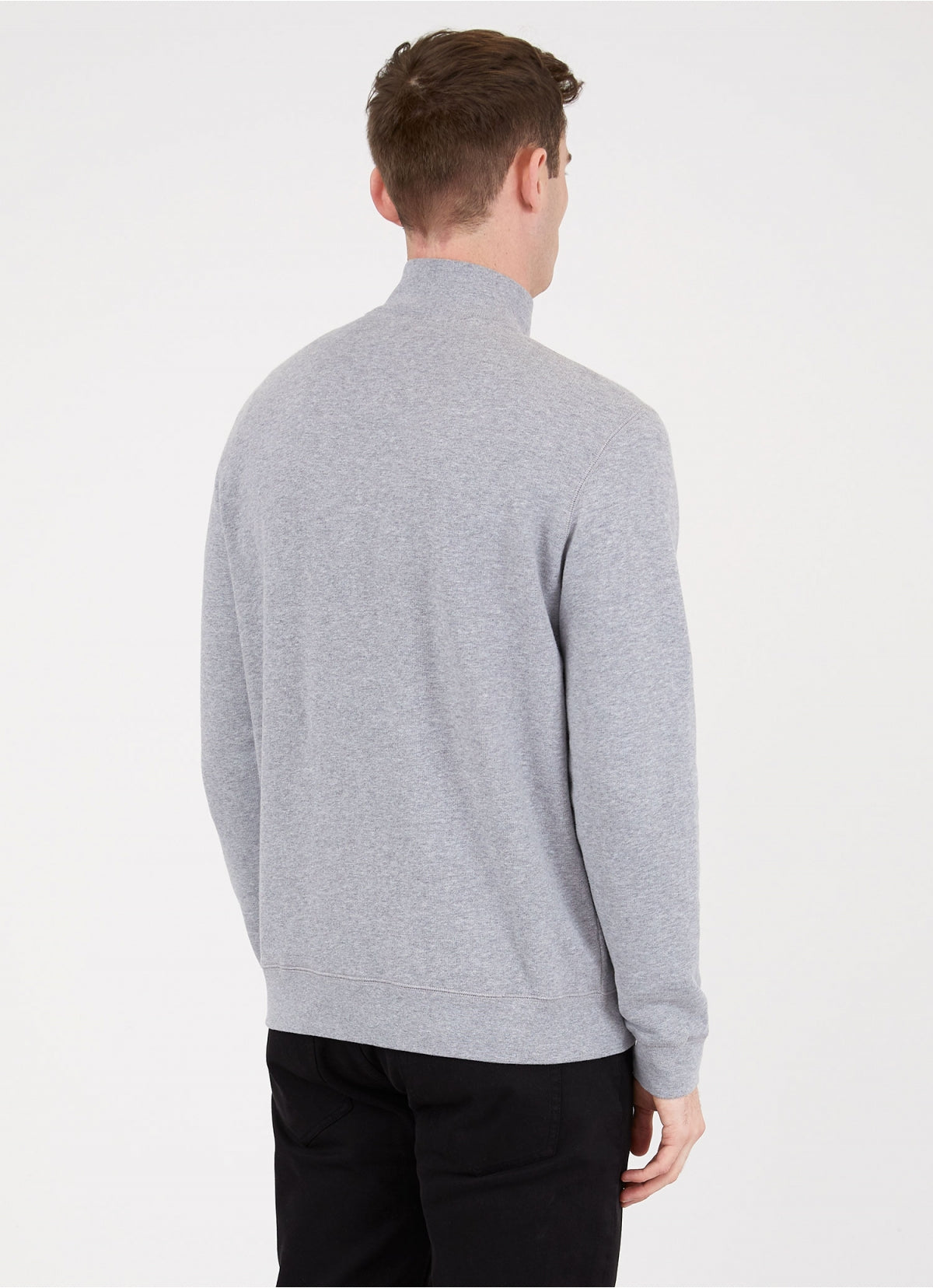 Half Zip Sweatshirt - Grey Melange