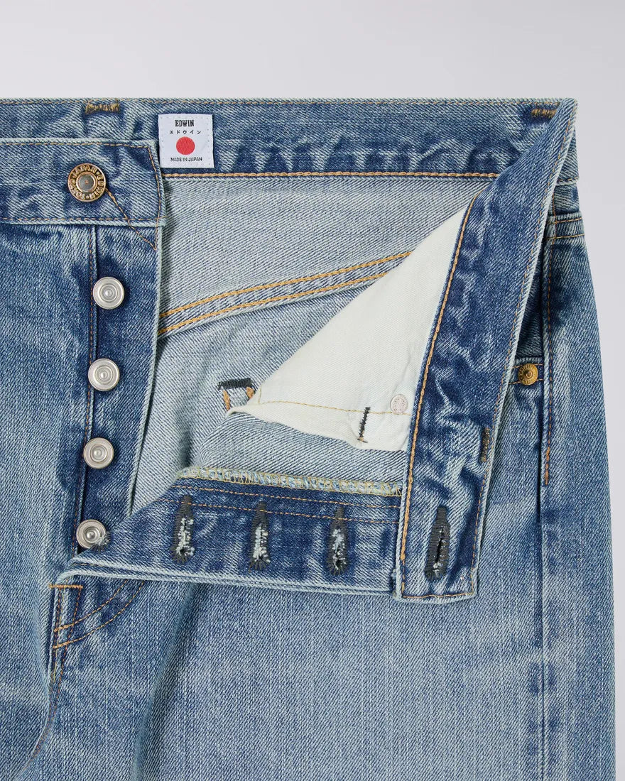 Loose Straight - Kurabo Recycle Denim Red Selvage, 14oz - Blue Light Used