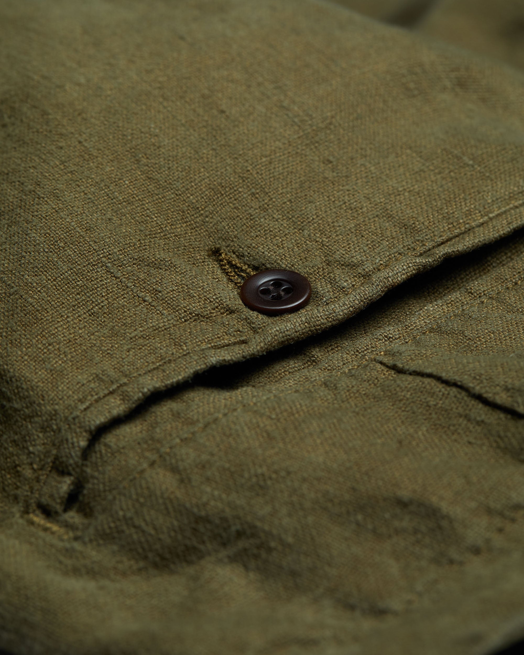 Linen Trousers - Olive