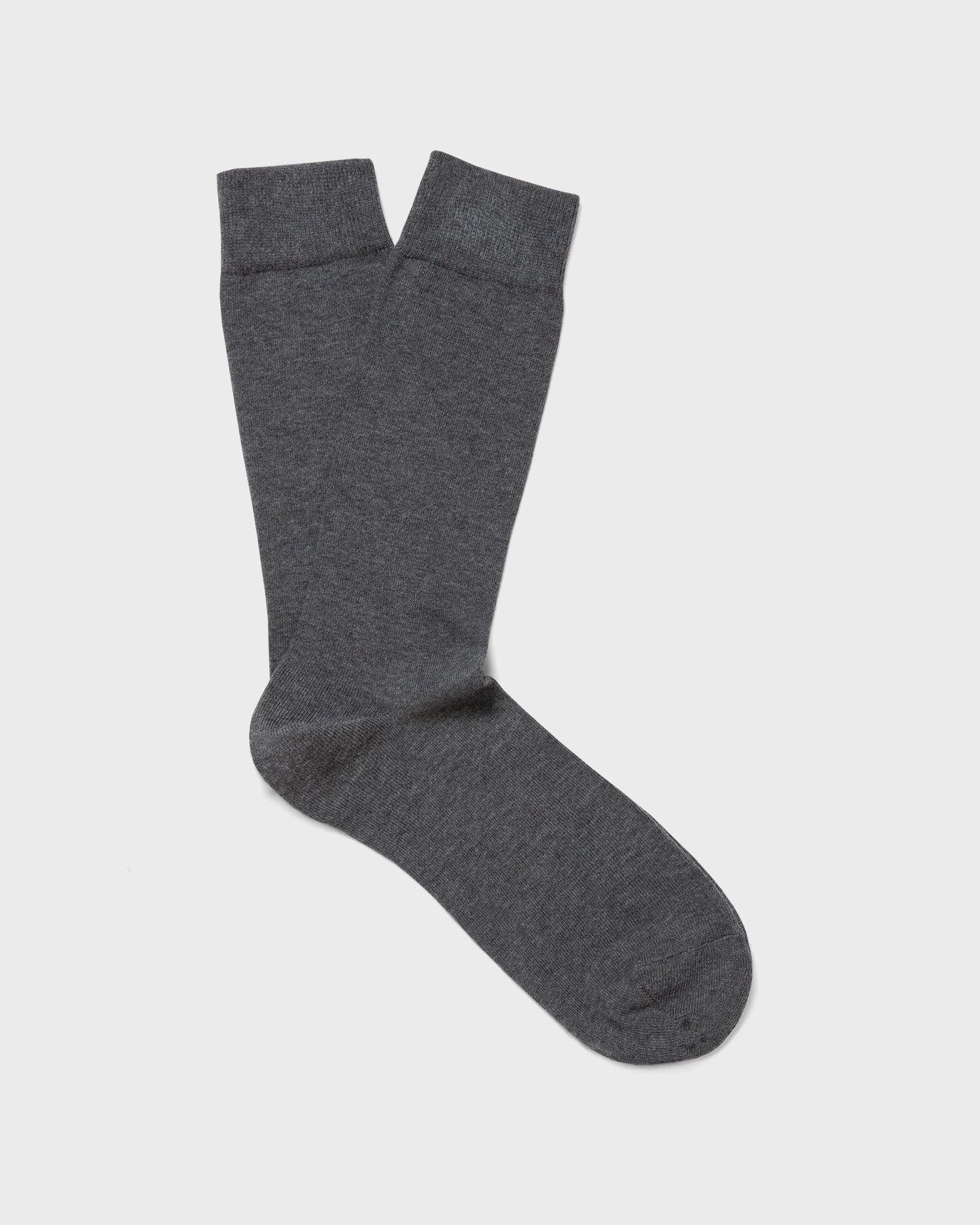 Cotton Socks - Mid Grey Melange