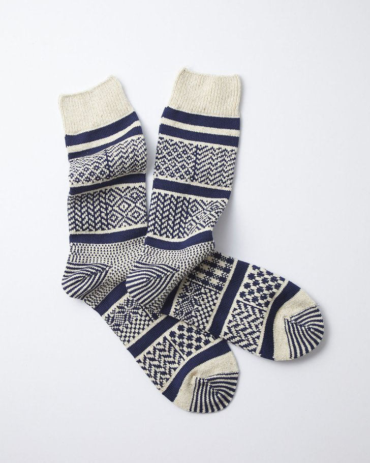 Multi Jacquard Crew Socks