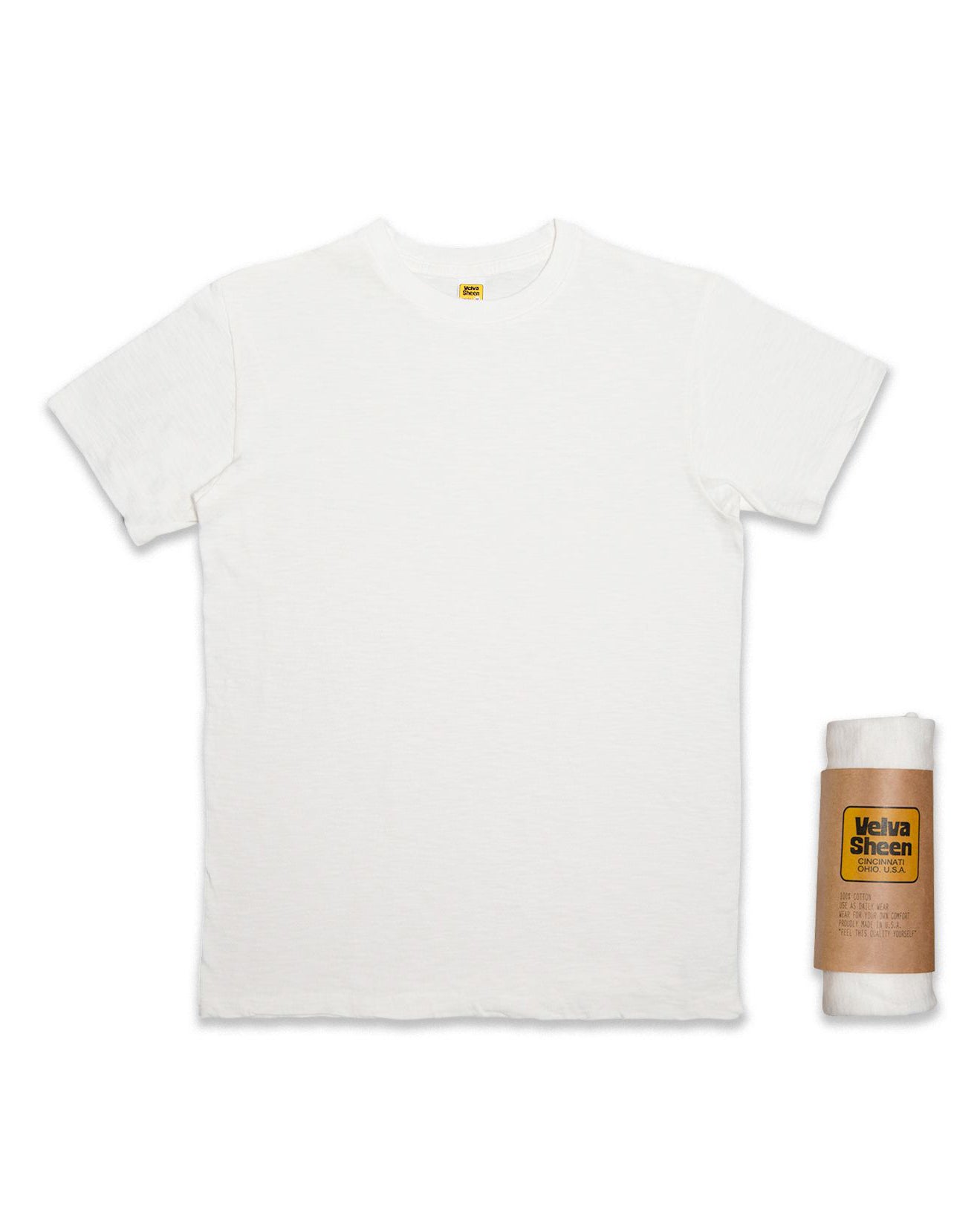Rolled Regular Cotton SS T-Shirt - White