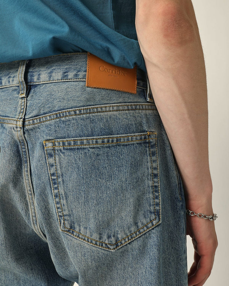 Organic Italian 5 Pocket Jean - Bleach Wash