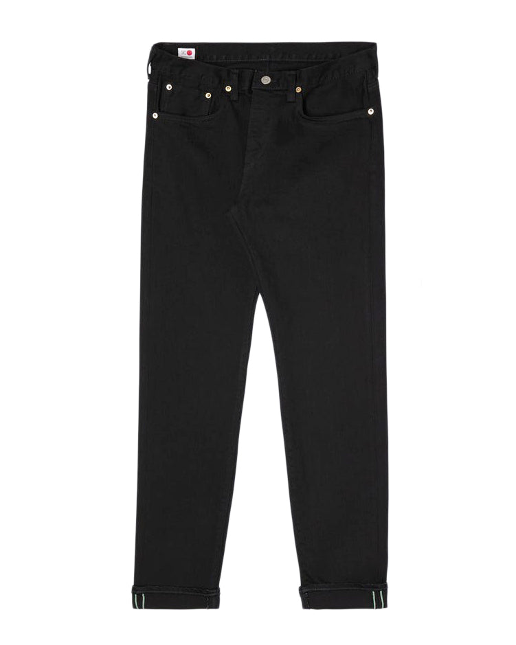 Slim Tapered Kaihara - Black x Black Stretch - Black Rinsed
