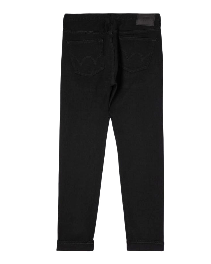 Slim Tapered Kaihara - Black x Black Stretch - Black Rinsed