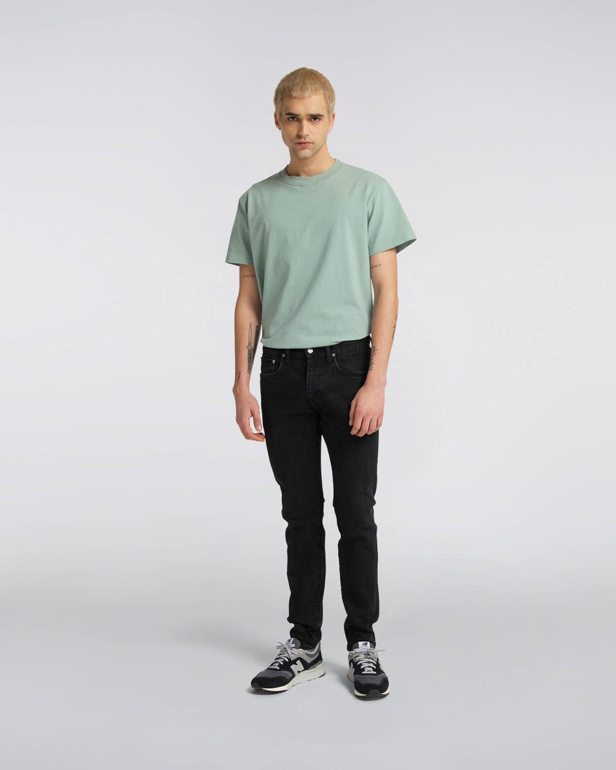 Slim Tapered Kaihara - Black x Black Stretch - Black Rinsed