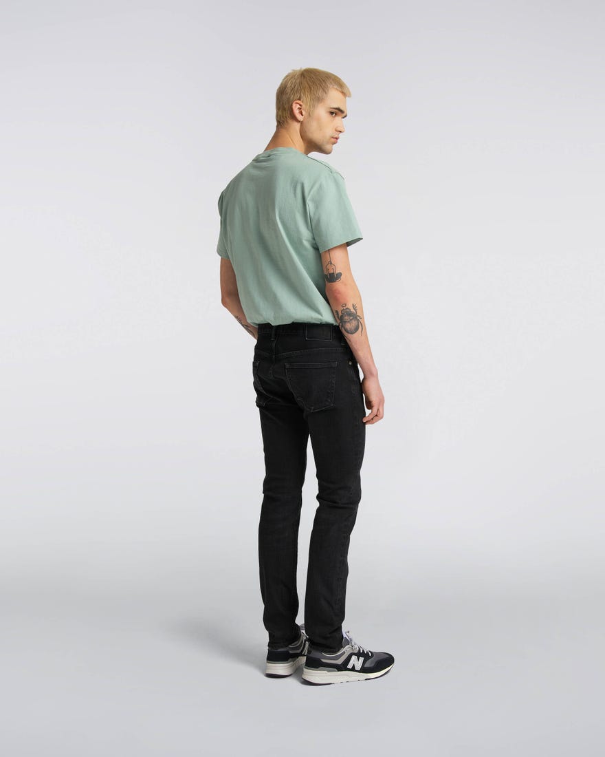 Slim Tapered Kaihara - Black x Black Stretch - Black Rinsed