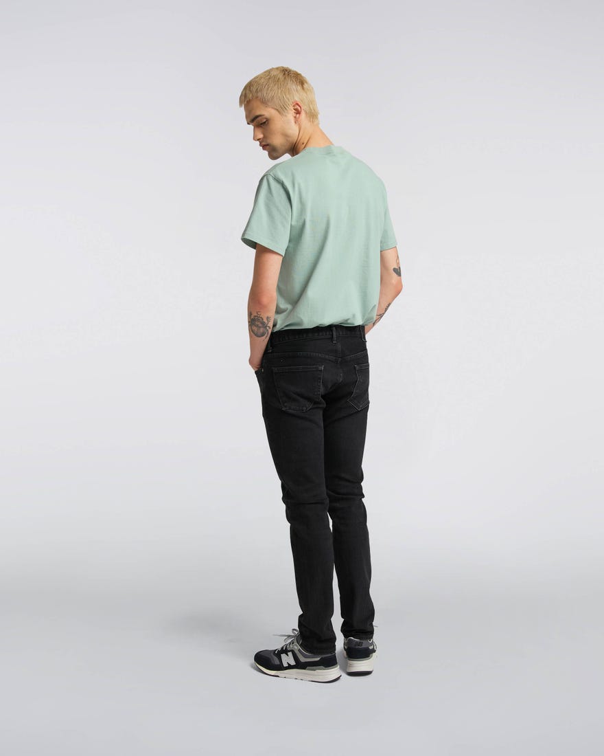 Slim Tapered Kaihara - Black x Black Stretch - Black Rinsed