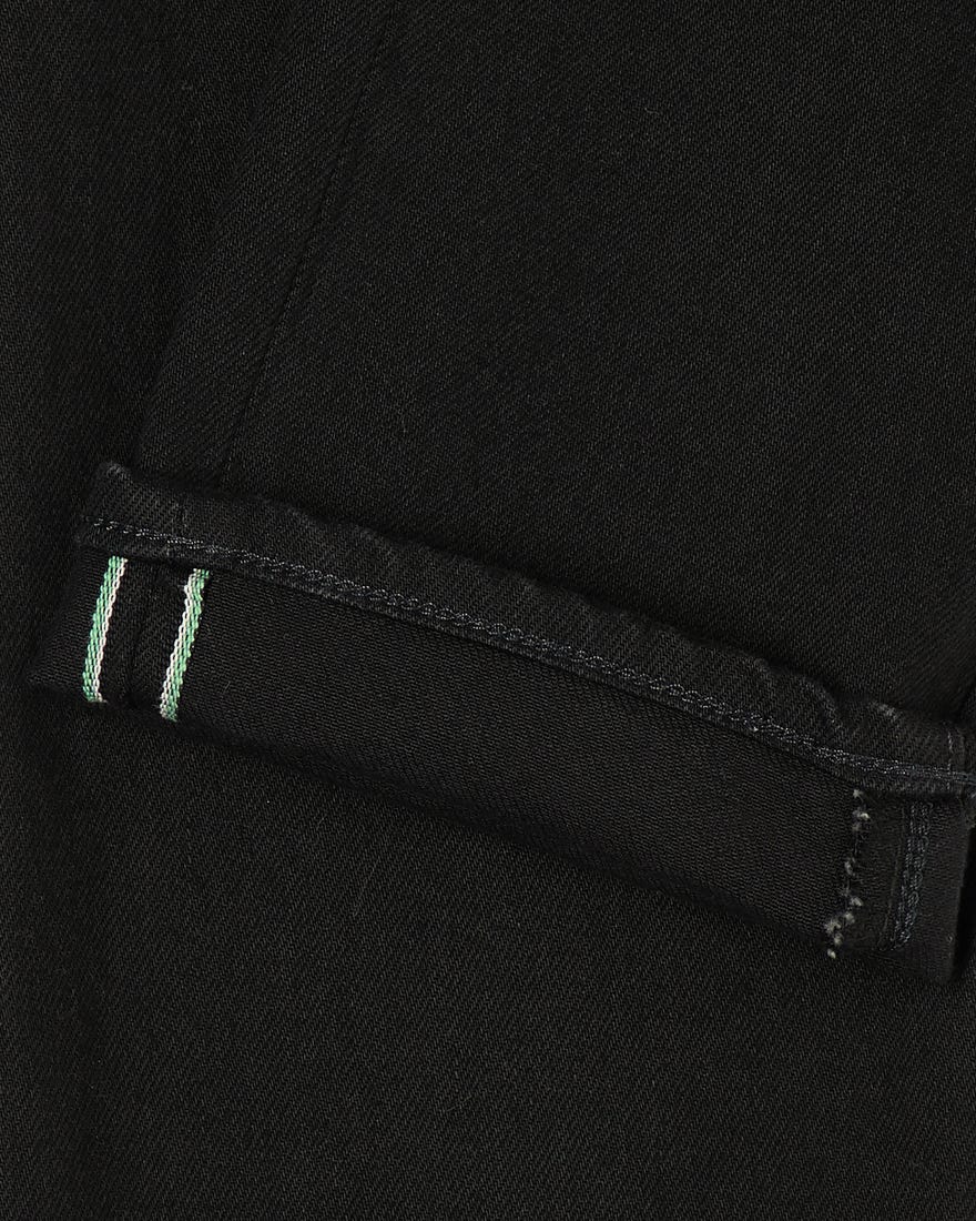 Slim Tapered Kaihara - Black x Black Stretch - Black Rinsed