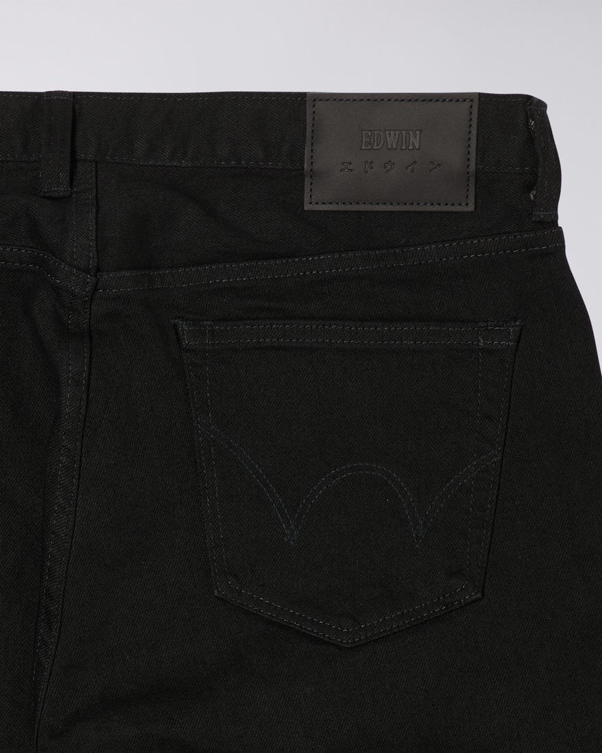 Slim Tapered Kaihara - Black x Black Stretch - Black Rinsed