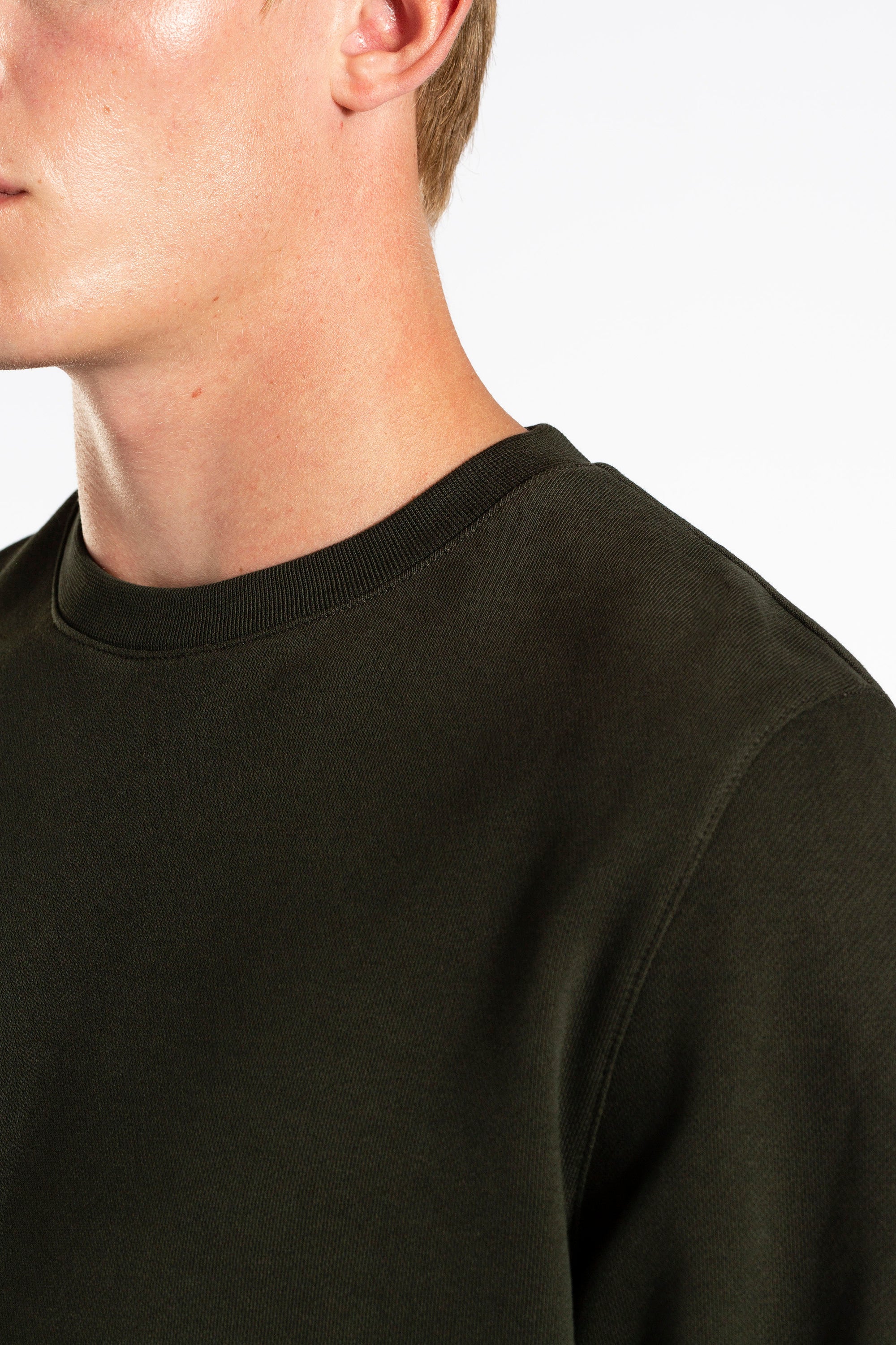 Vagn Slim Organic Sweatshirt  - Beech Green