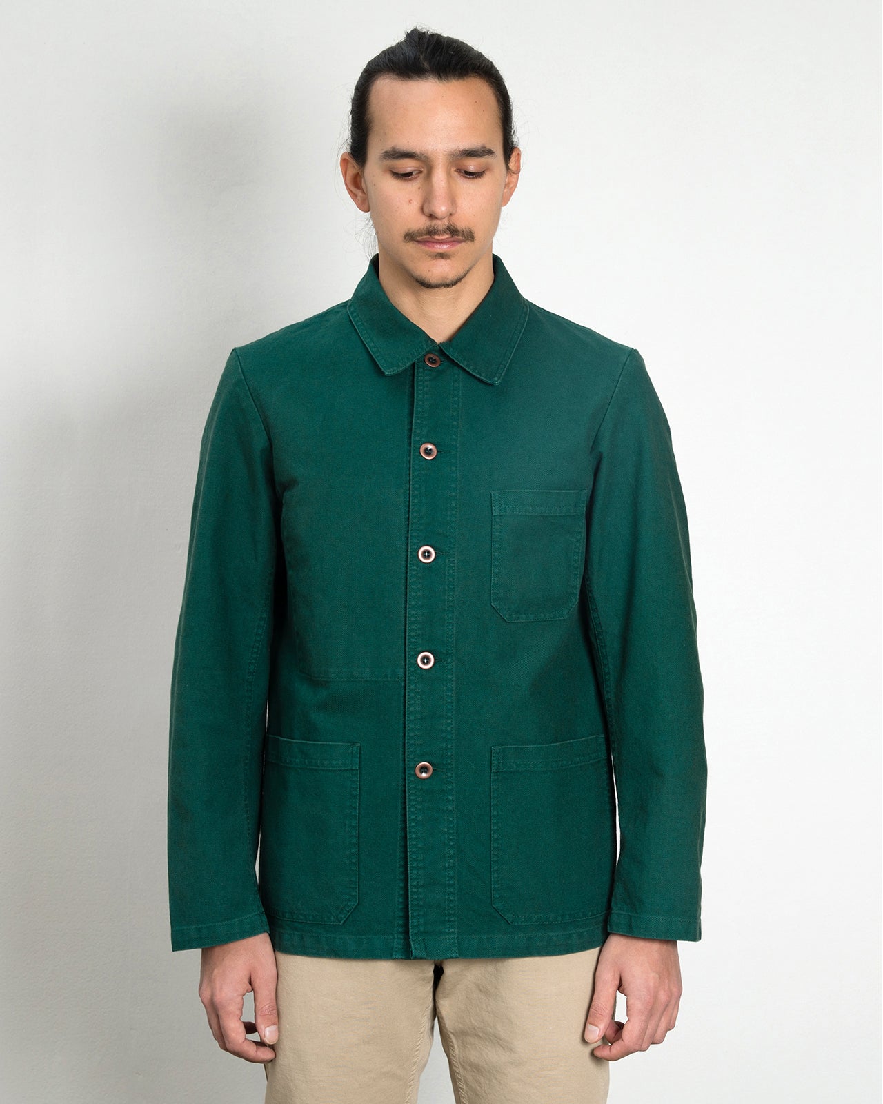 Workwear Jacket 5C in Twill Fabric - Bottle
