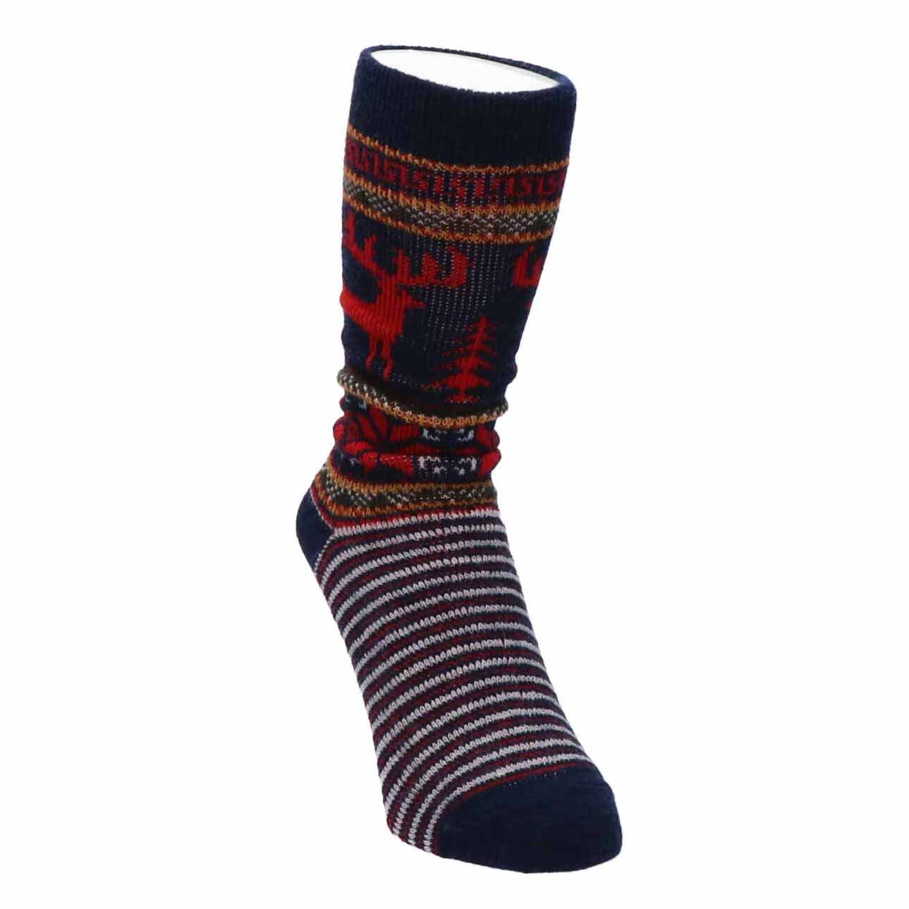 Wool Deer Snow Jacquard Socks