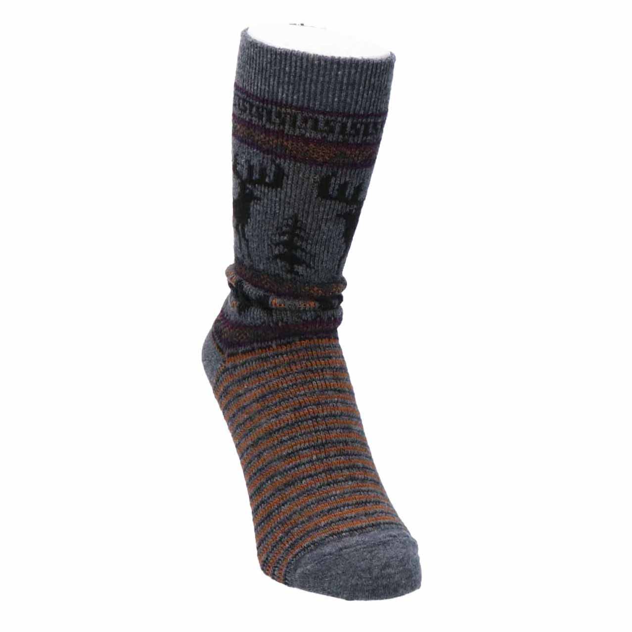 Wool Deer Snow Jacquard Socks
