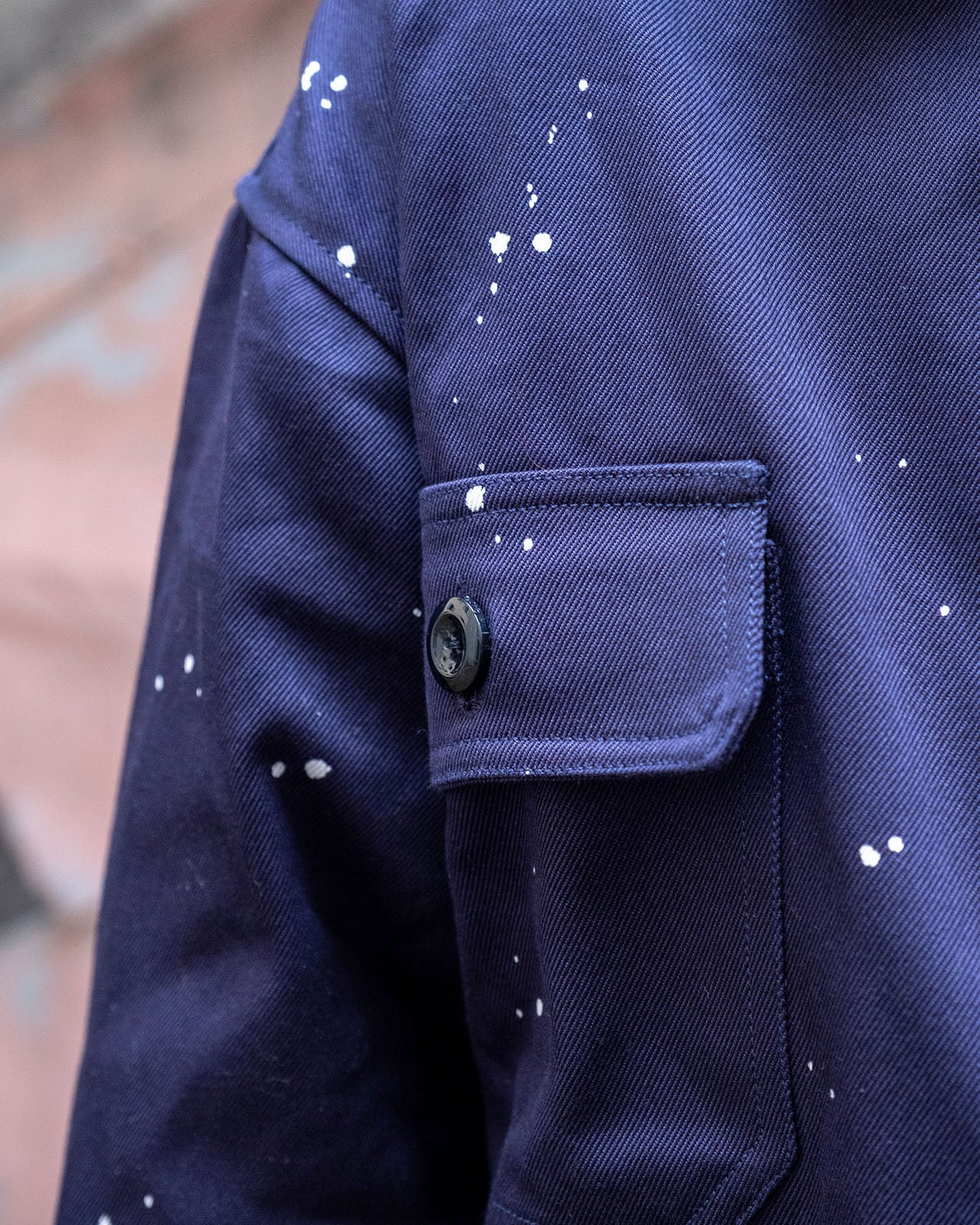 Drill Dripping Trucker Jacket - Midnight Blue