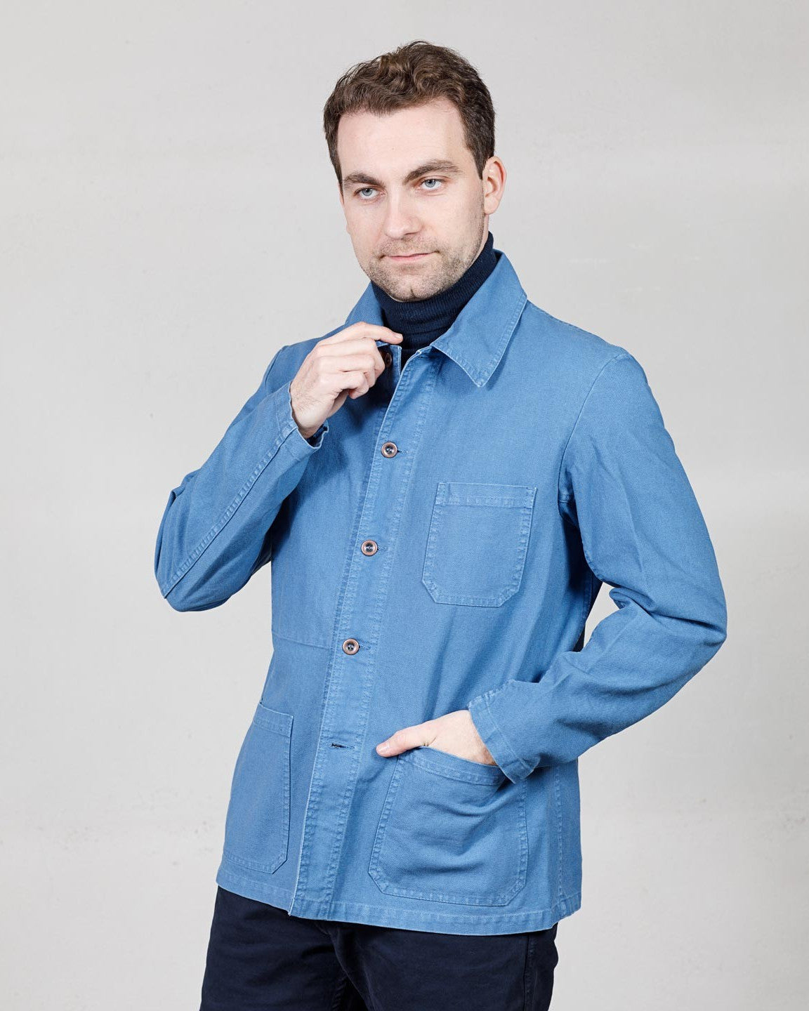 Workwear Jacket in Organic Twill Fabric - Waid