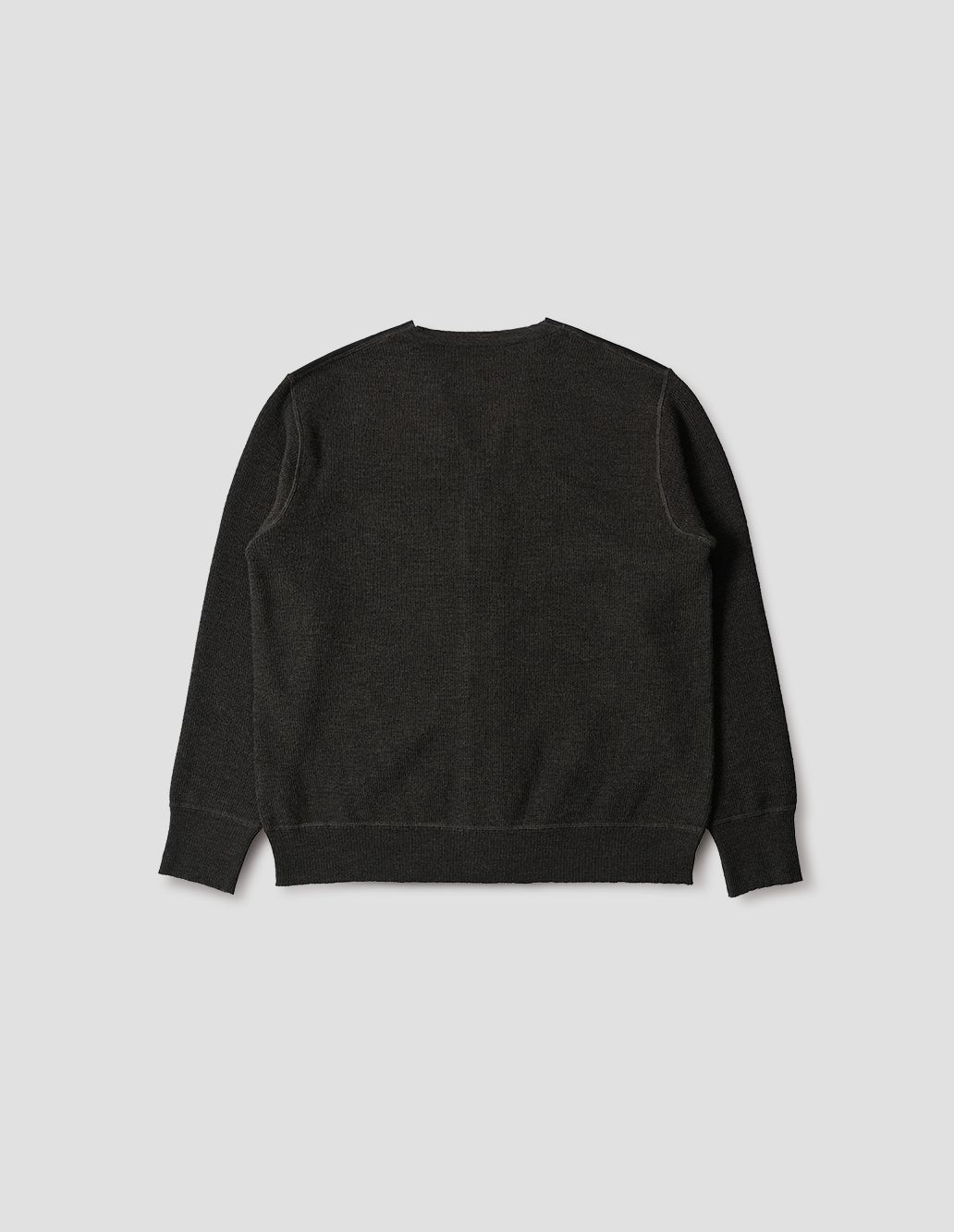 Moleskin Cardigan Dry Wool Ebony