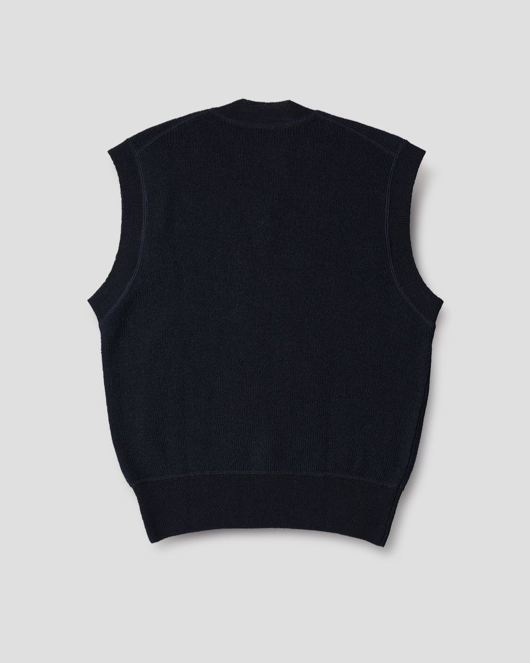 Ribbed Slipover Pure Wool - Ink