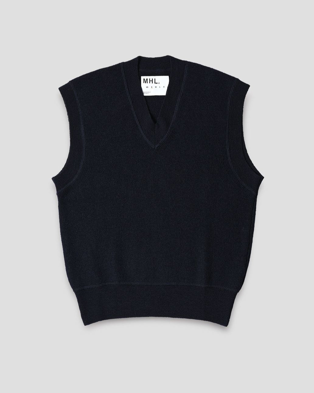 Ribbed Slipover Pure Wool - Ink
