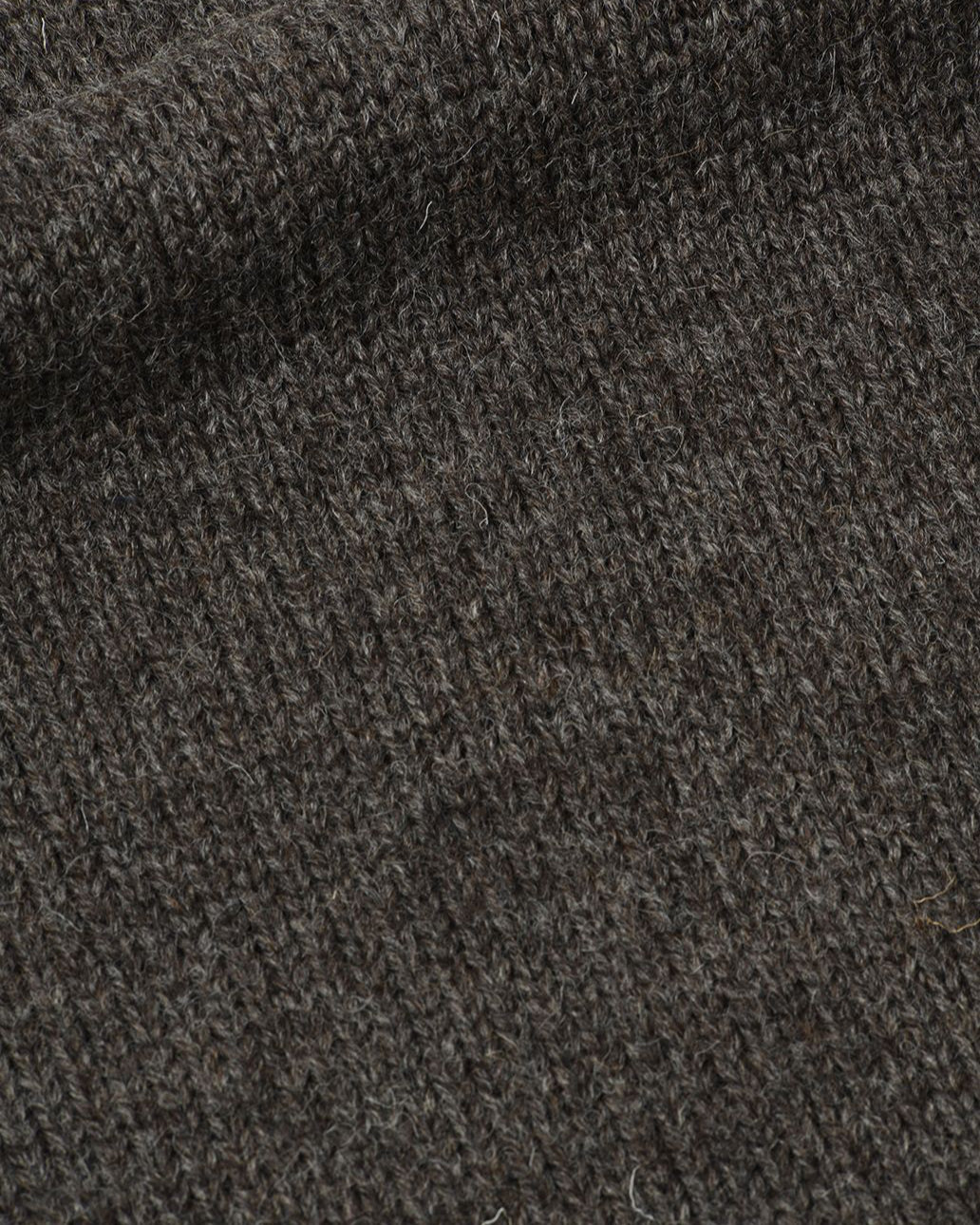 Wide Neck Sweater British Wool - Dark Natural