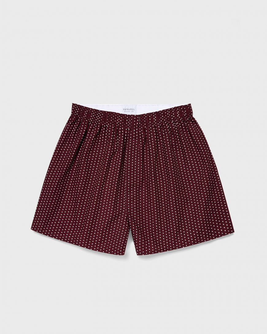 Printed Boxer Short - Oxblood Mix