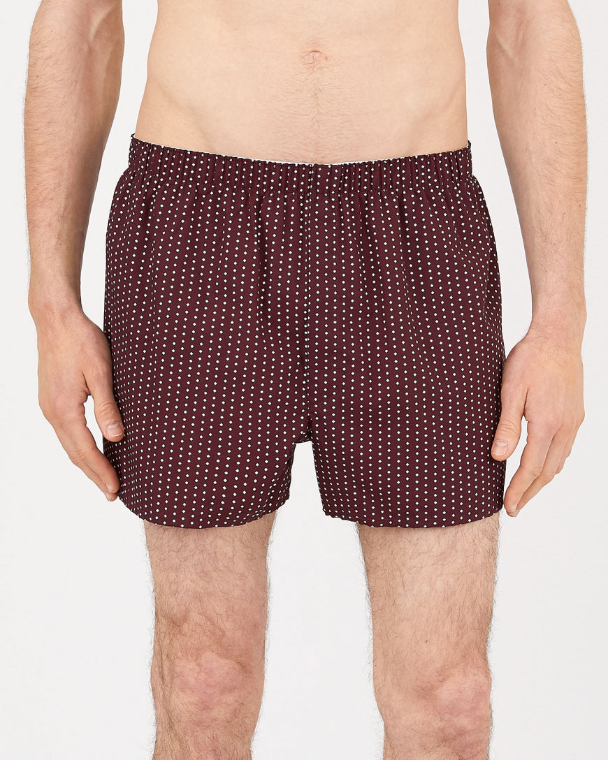 Printed Boxer Short - Oxblood Mix