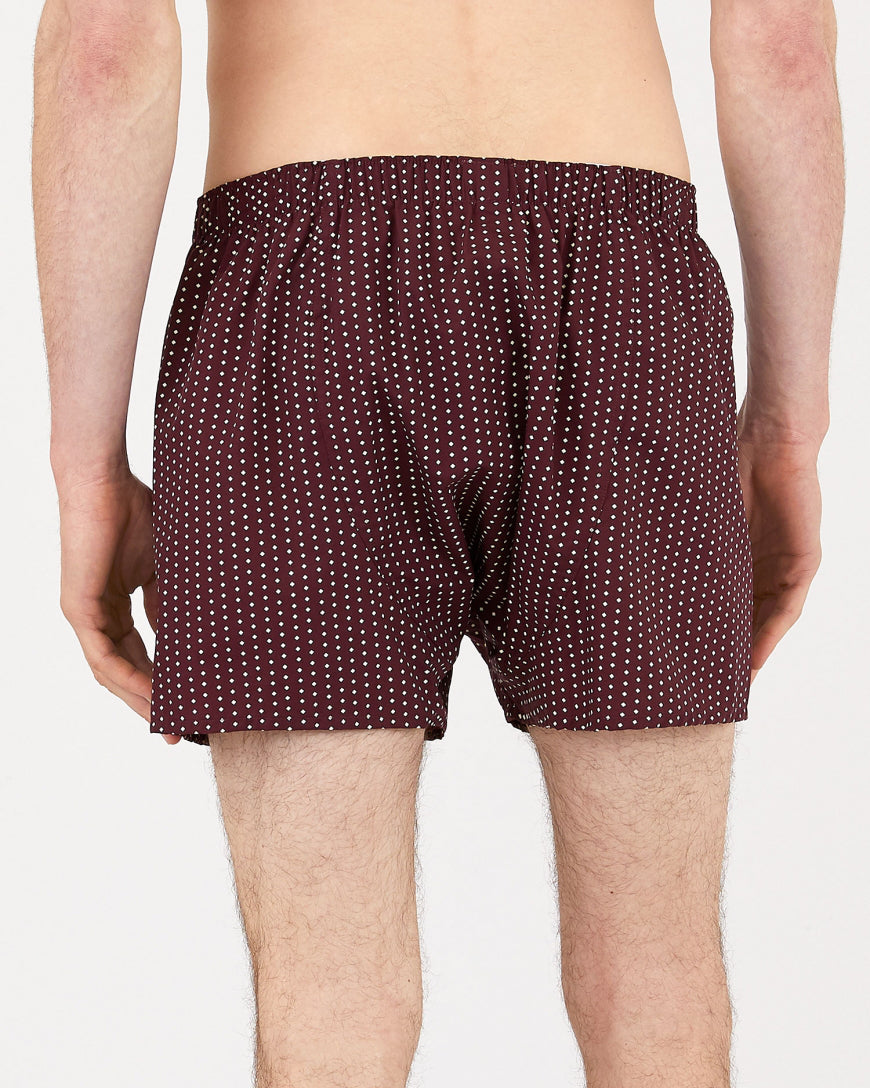 Printed Boxer Short - Oxblood Mix