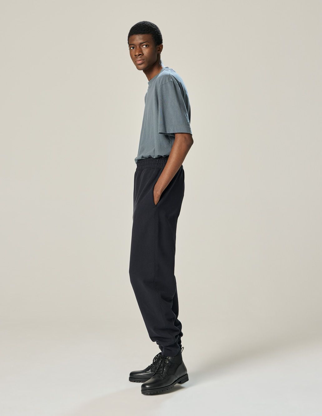 Flatlock Jogger Dry Loopback Jersey - Off Black