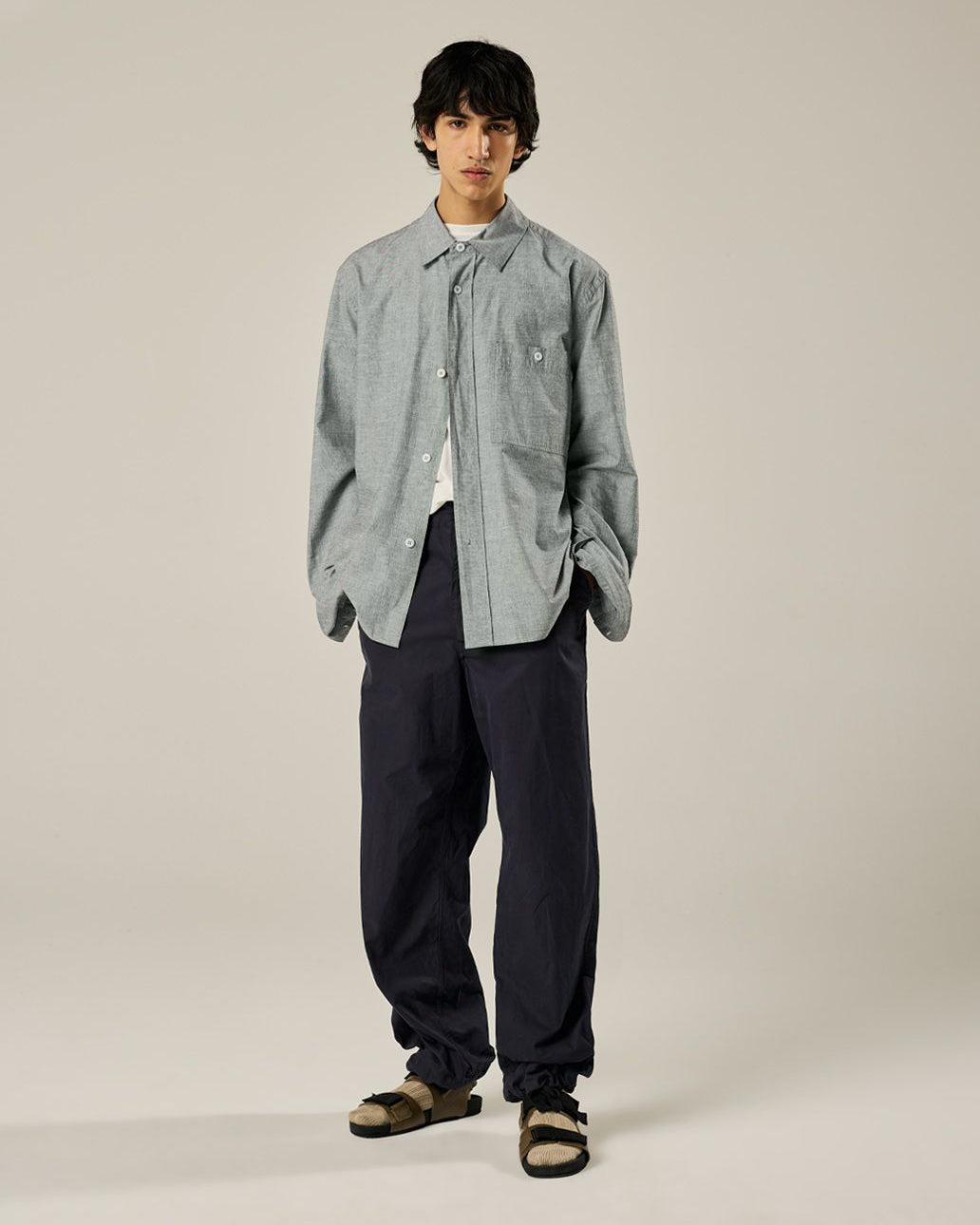 Overall Shirt Cotton Linen - Dusty Blue