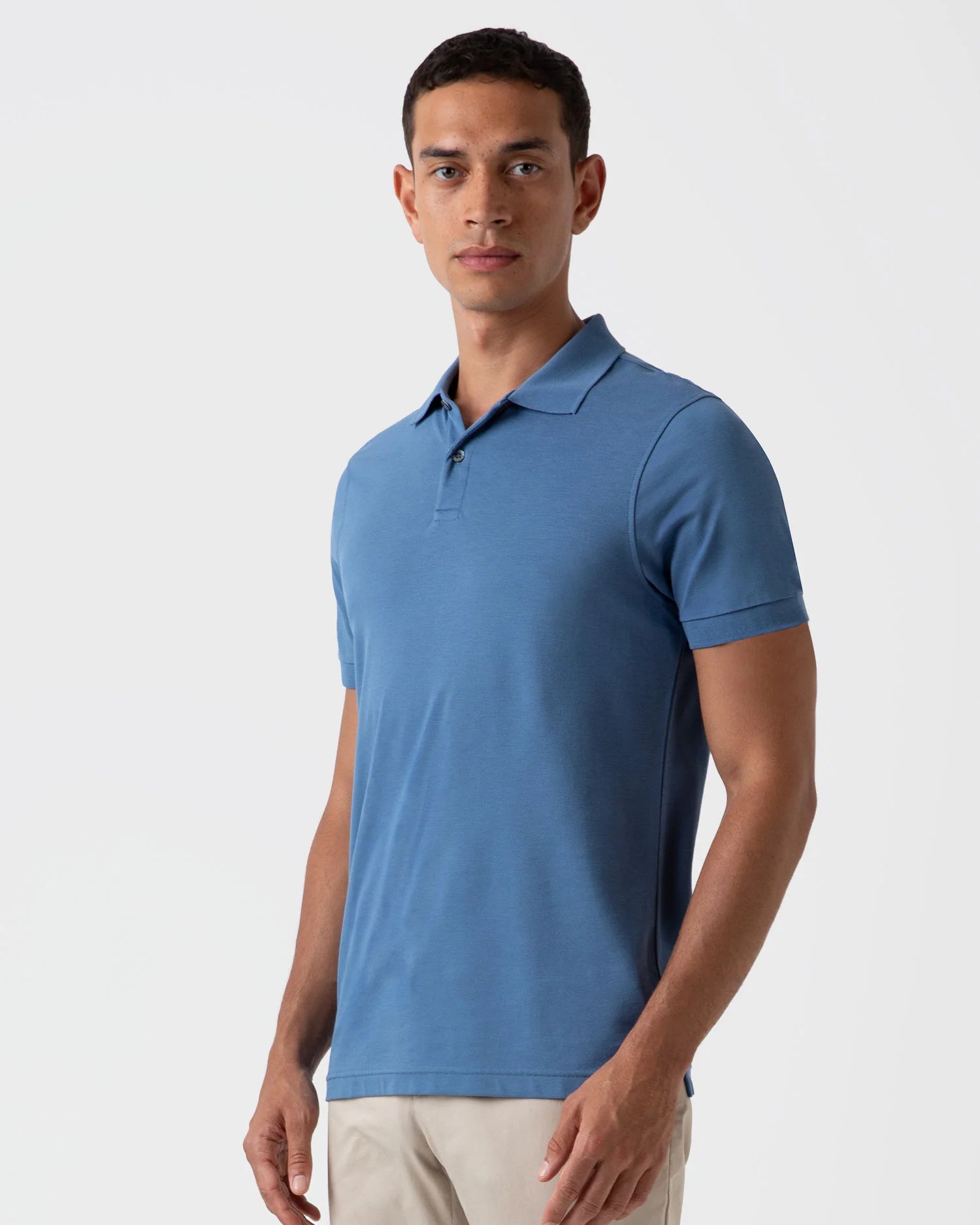 Piqué Polo Shirt - Bluestone