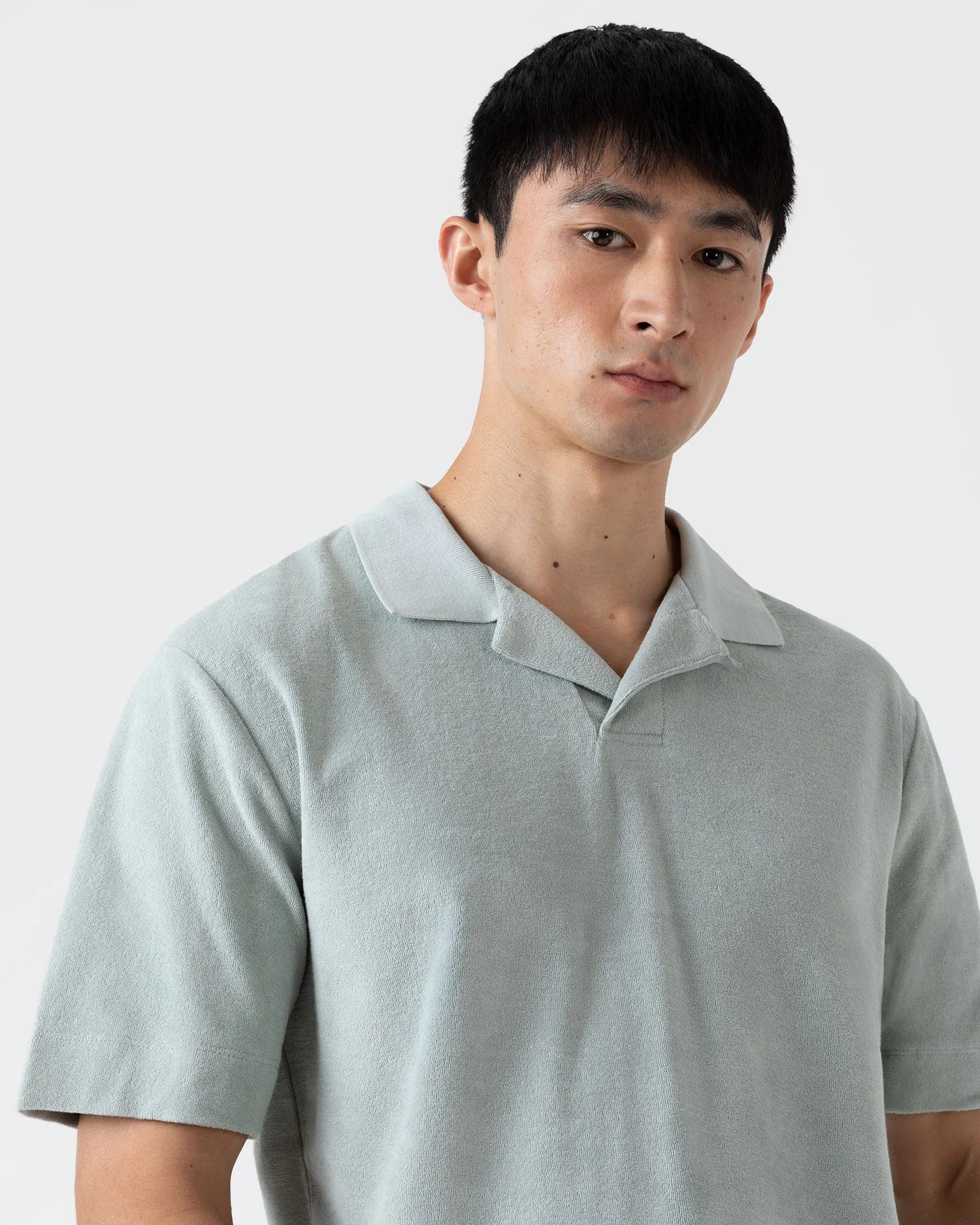 Towelling Polo Shirt - Laurel