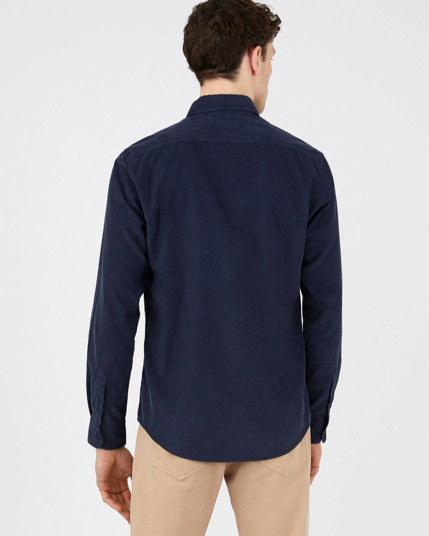 Casual Oxford Corduroy Shirt - Navy