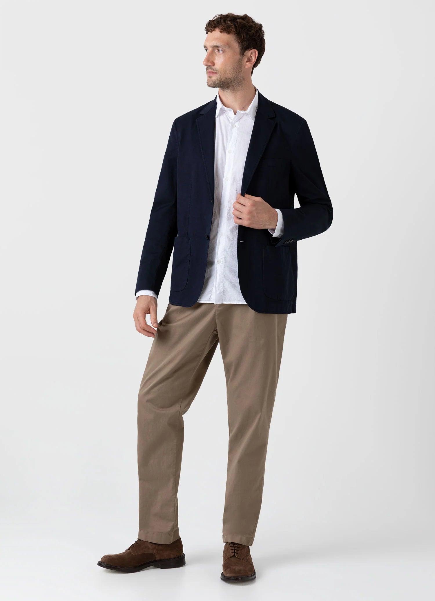 Lightweight Poplin Shirt - White