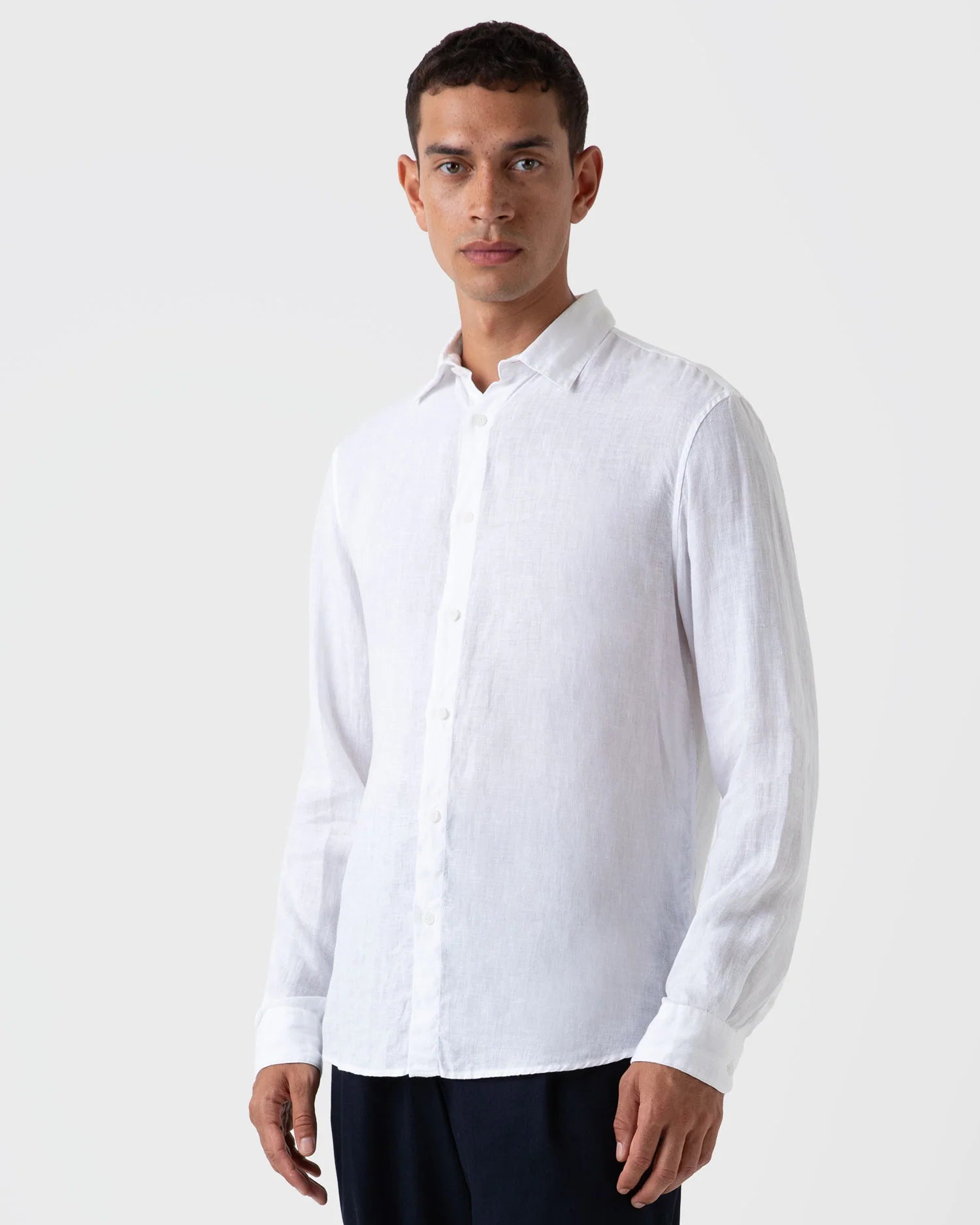 Casual Linen Shirt - White