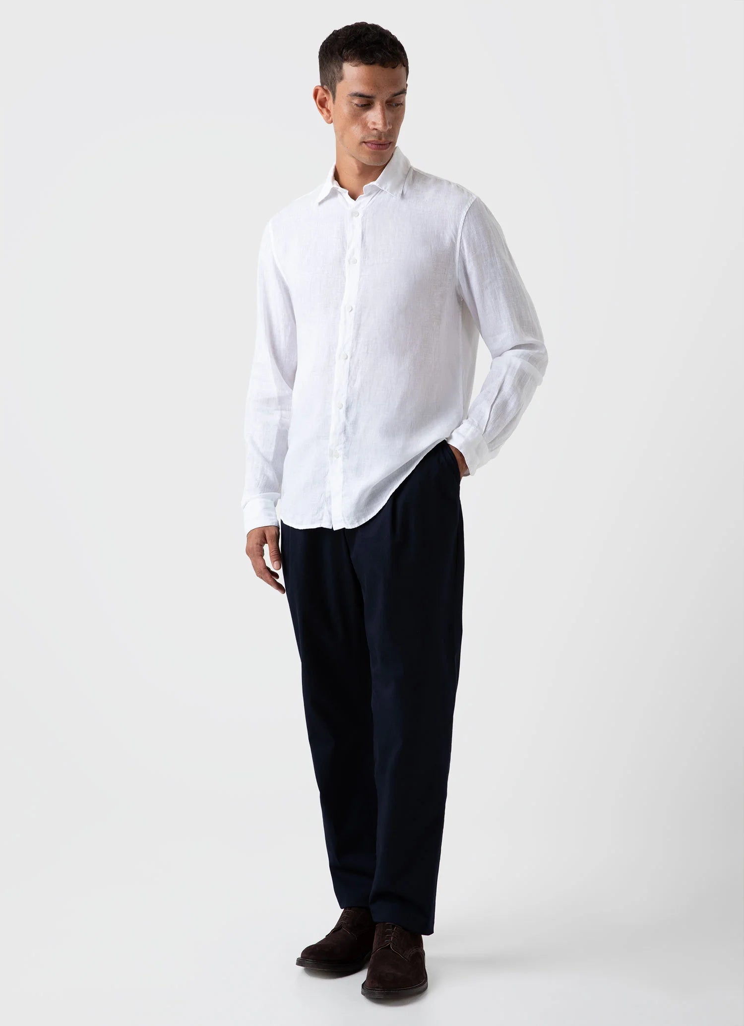 Casual Linen Shirt - White