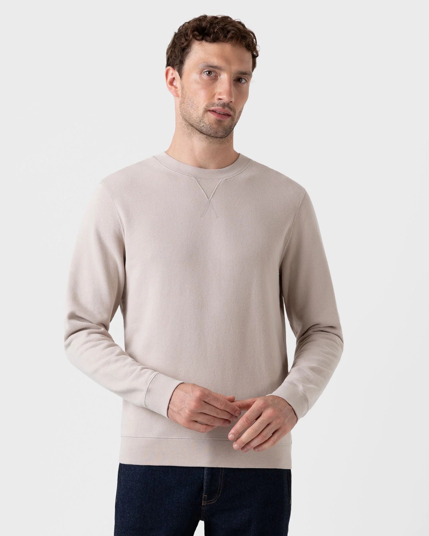 Cotton Loopback Sweatshirt - Light Sand