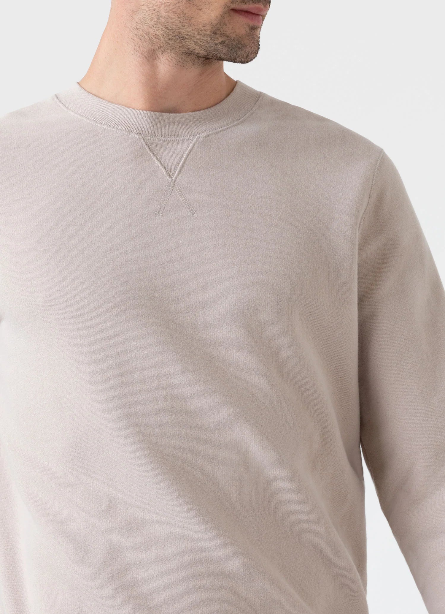 Cotton Loopback Sweatshirt - Light Sand
